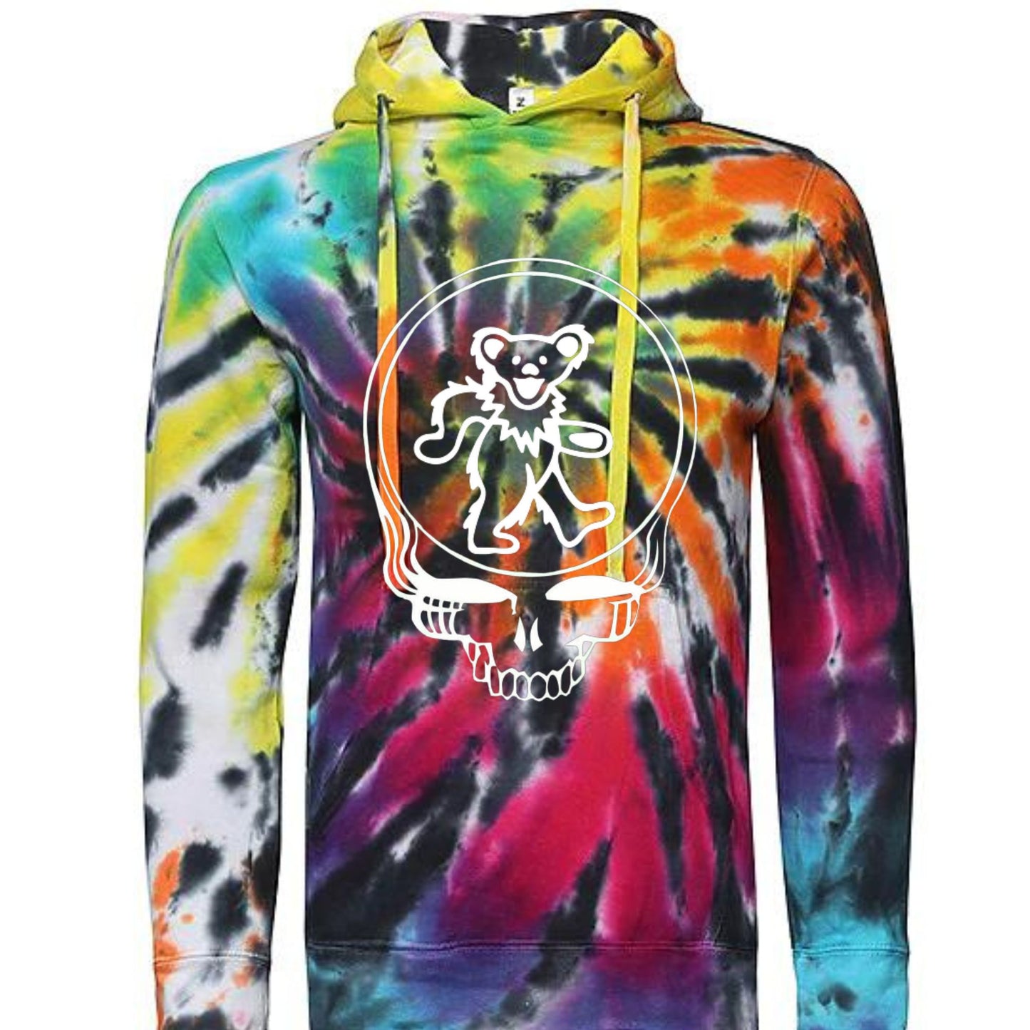 Grateful Dynamite Dancing Bear TIe Dye Hoodie